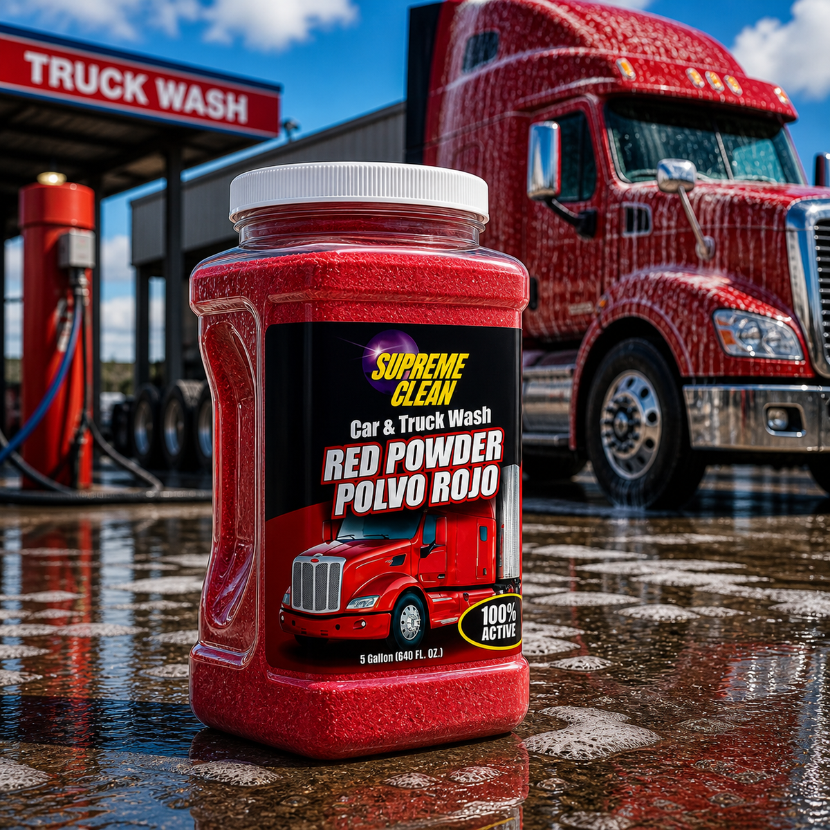 Car & Truck Wash Red Powder